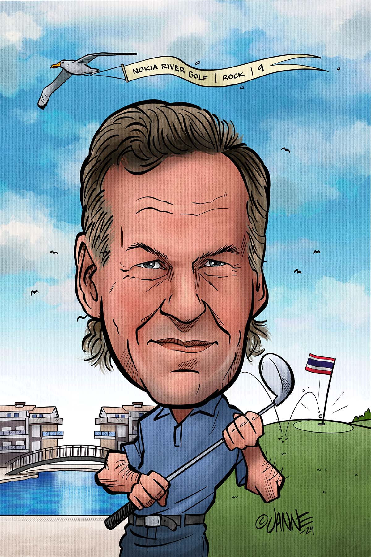 Golflahja karikatyyri esimerkki 13