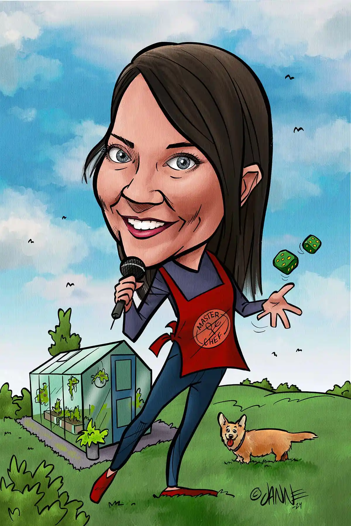 Äitienpäivälahja karikatyyri esimerkki 5
