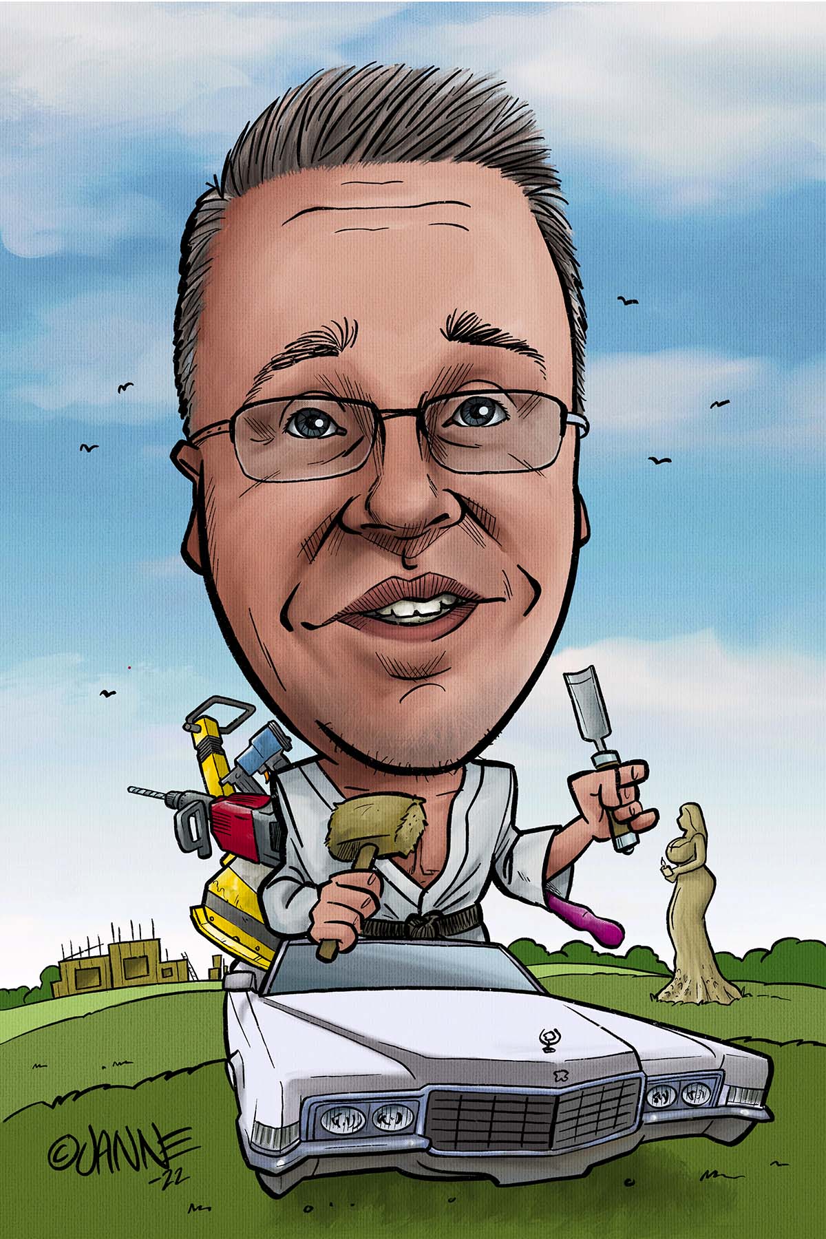 Läksiäislahja karikatyyri esimerkki 8