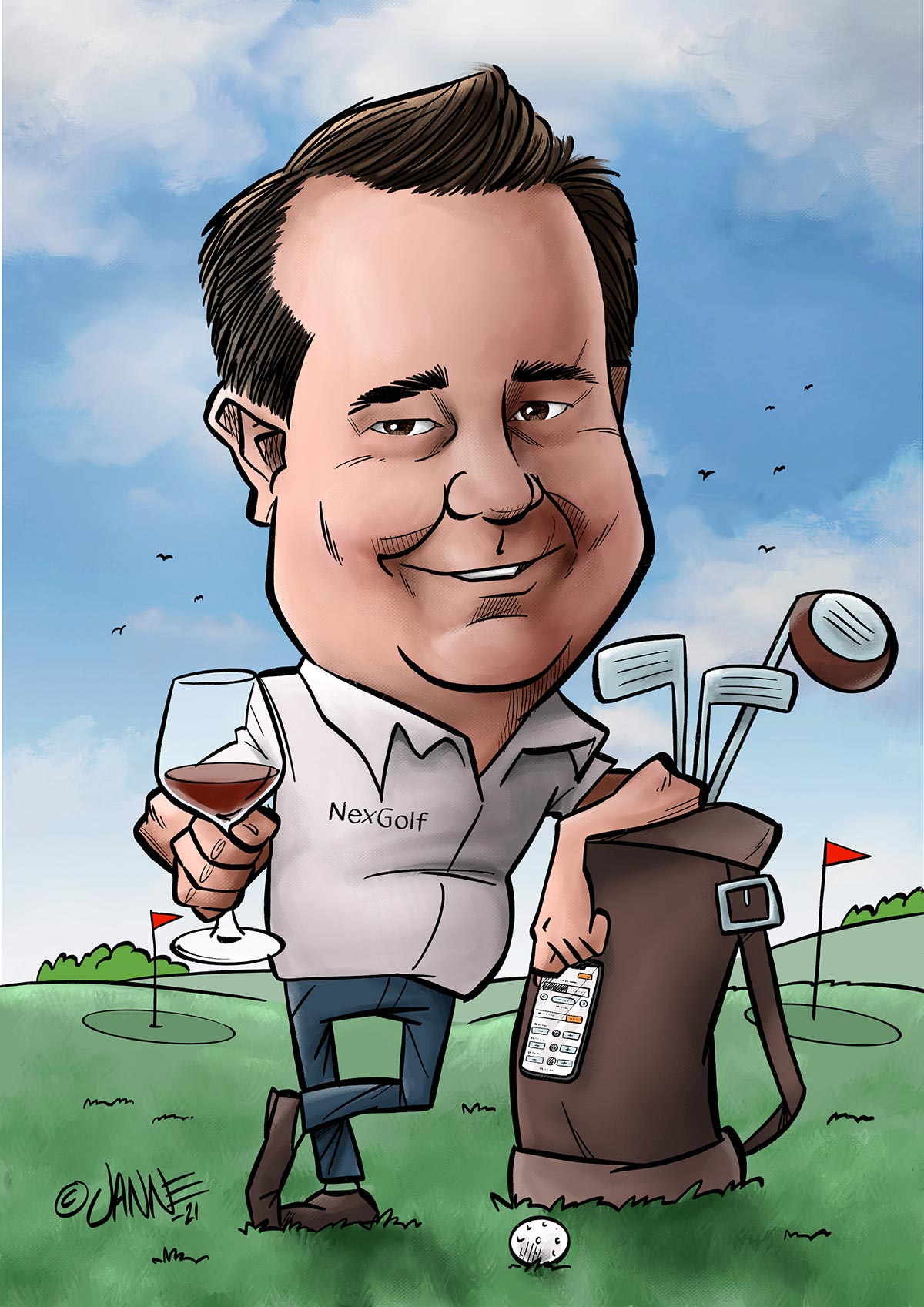 Golflahja karikatyyri esimerkki 10