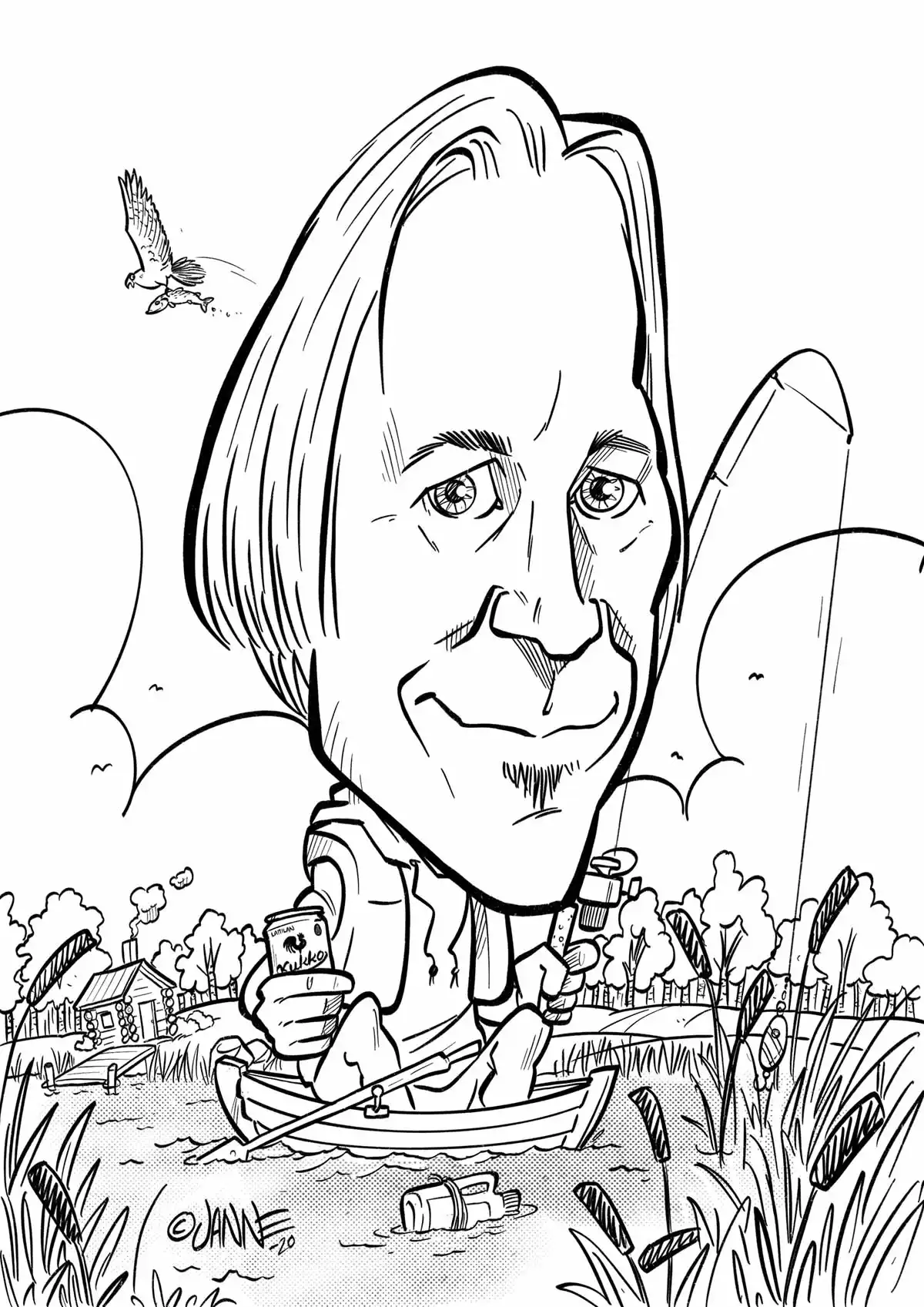 Karikatyyri valokuvasta aiempia töitä 2