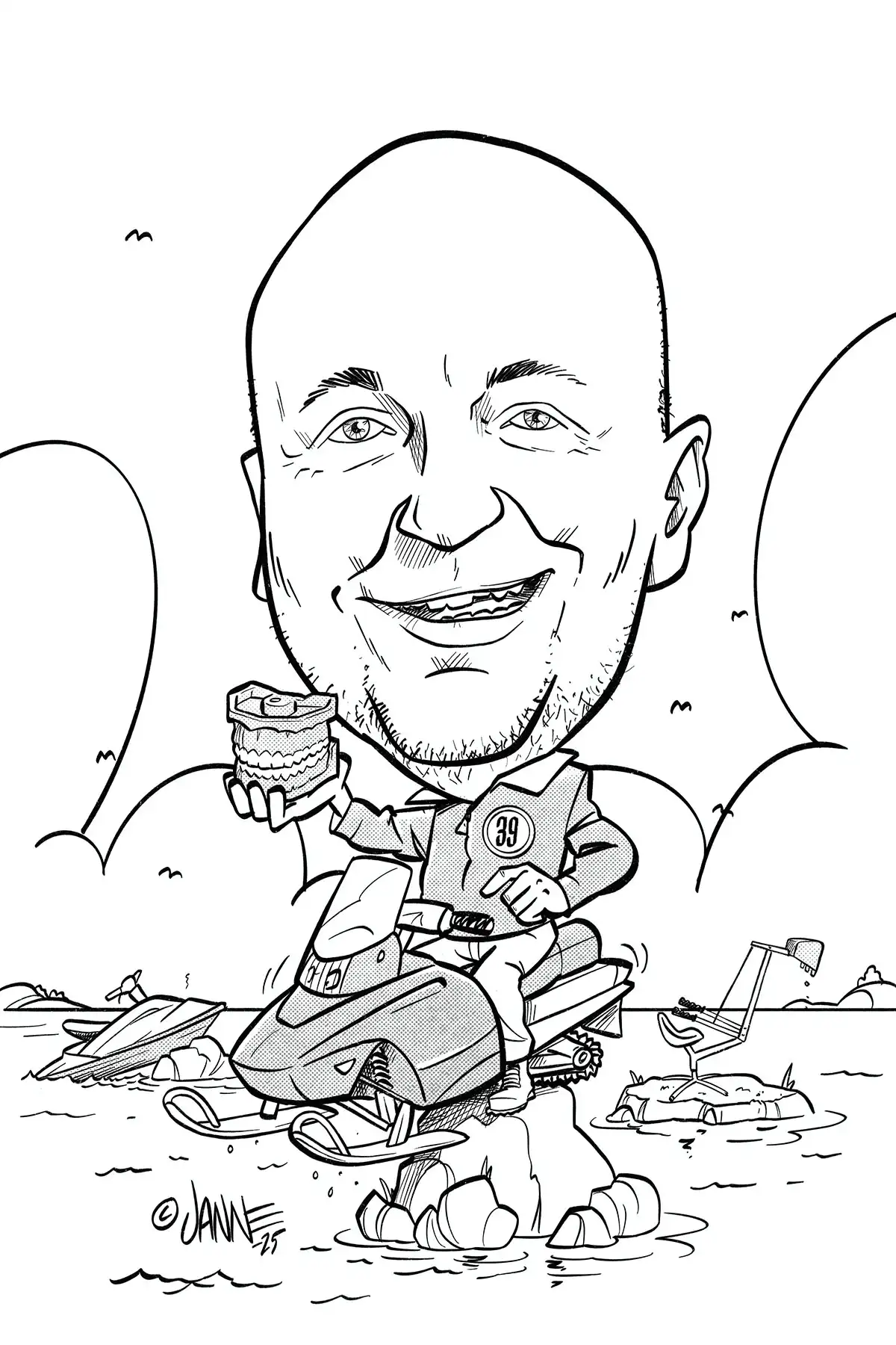 Karikatyyri valokuvasta aiempia töitä 5