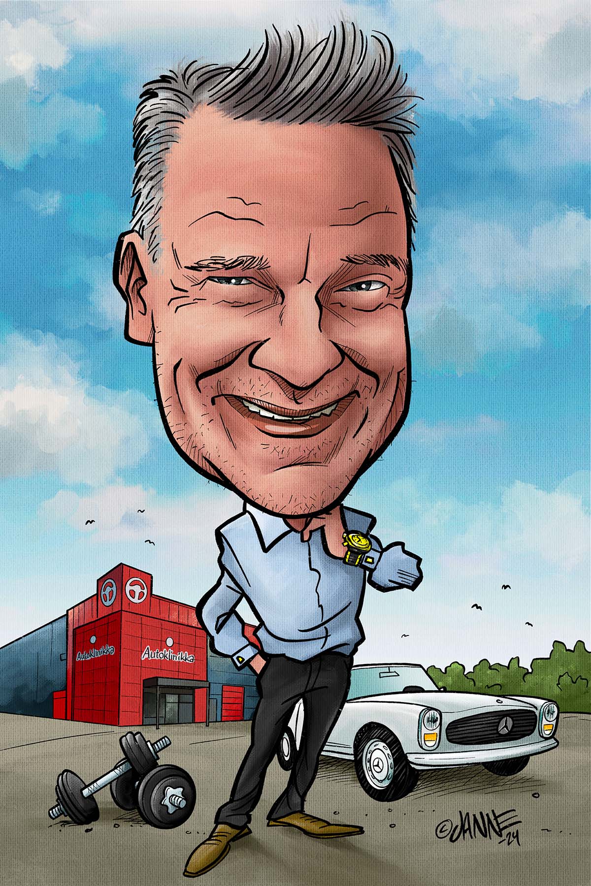 Liikelahja karikatyyri esimerkki 10