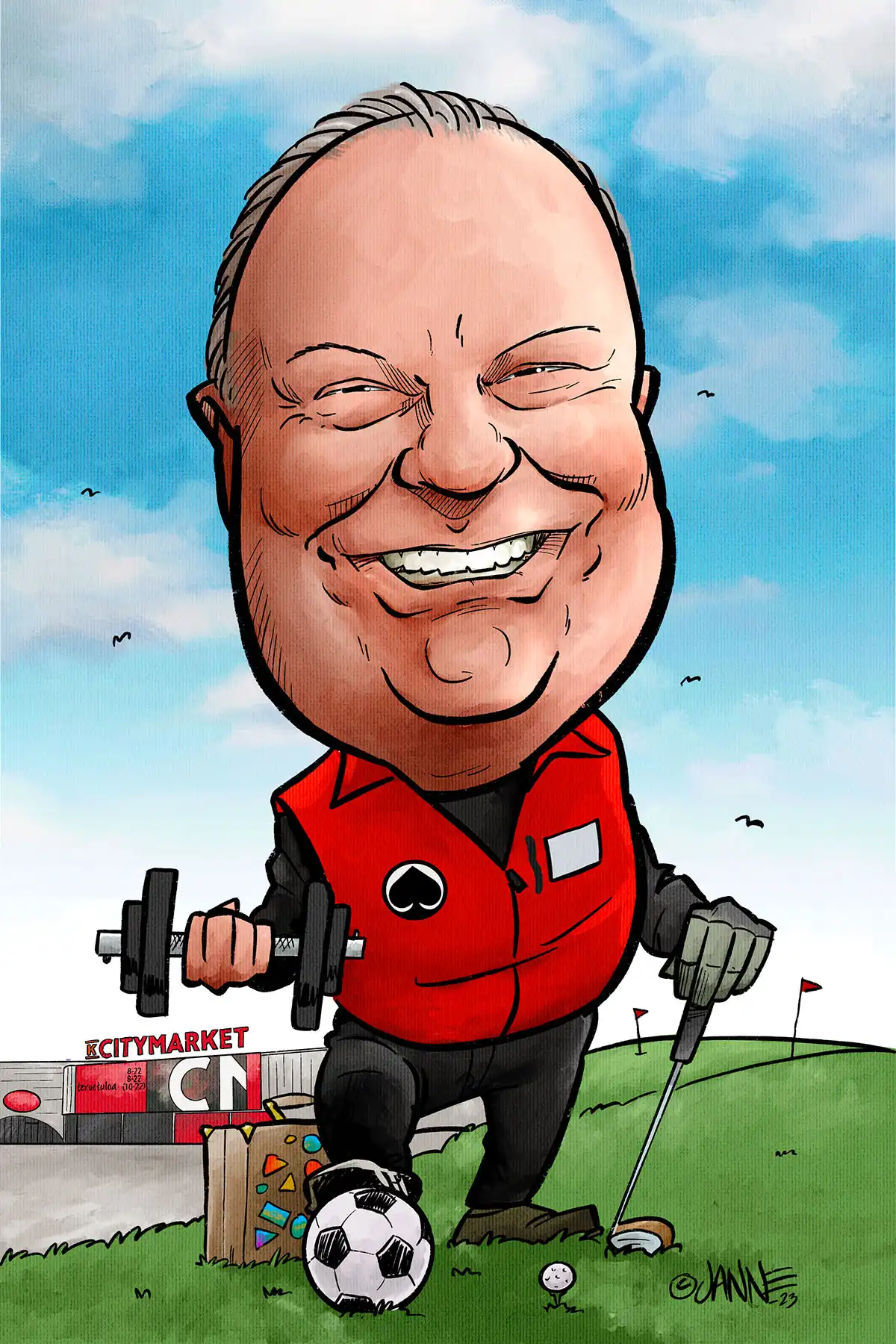 Eläkelahja karikatyyri esimerkki 10