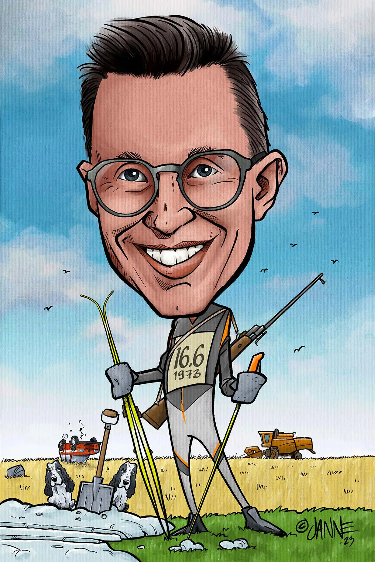 Karikatyyri valokuvasta aiempia töitä 3