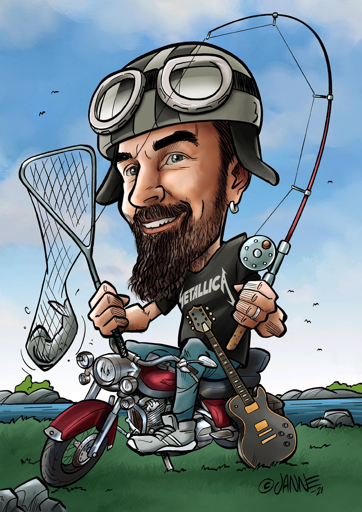 Lahja miehelle karikatyyri esimerkki 1