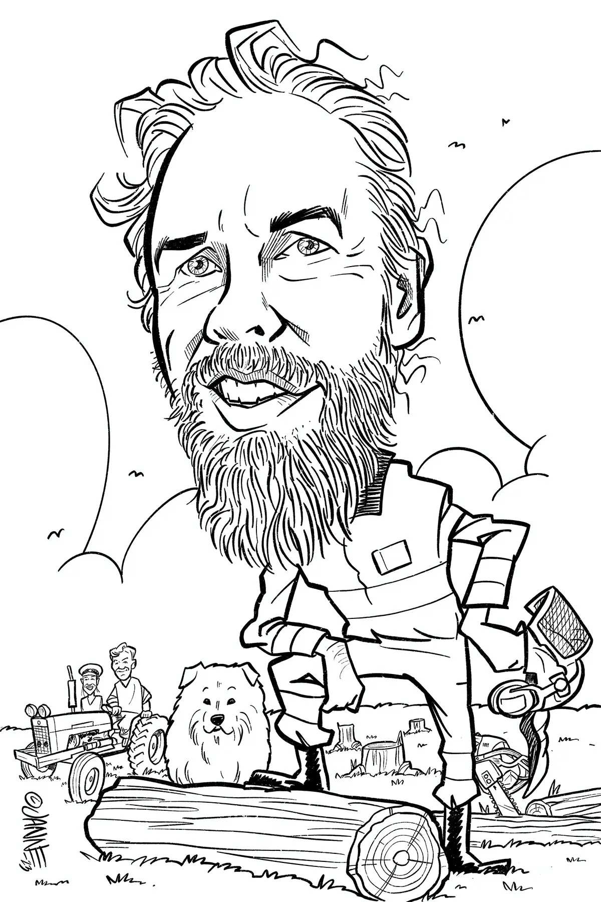 50-vuotislahja karikatyyri esimerkki 5