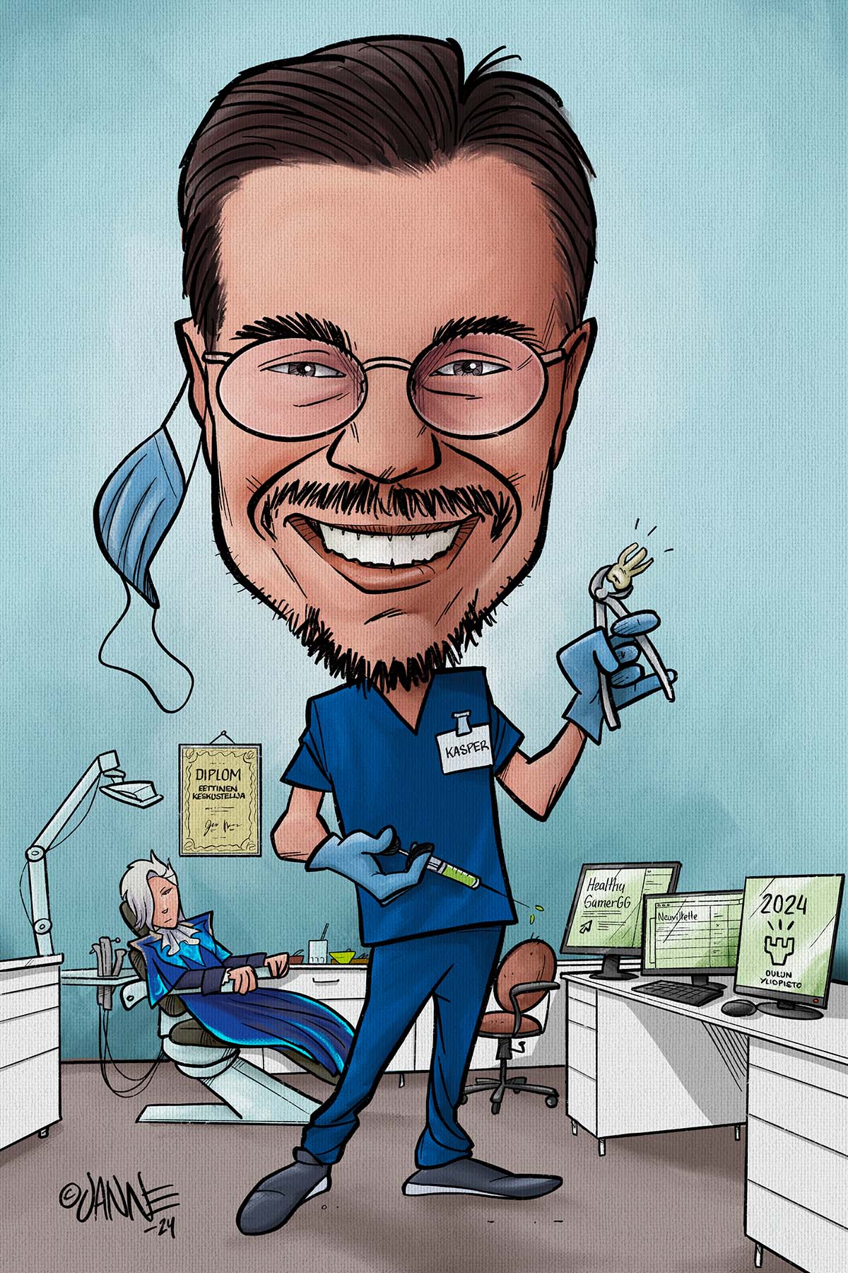 Valmistujaislahja karikatyyri esimerkki 9