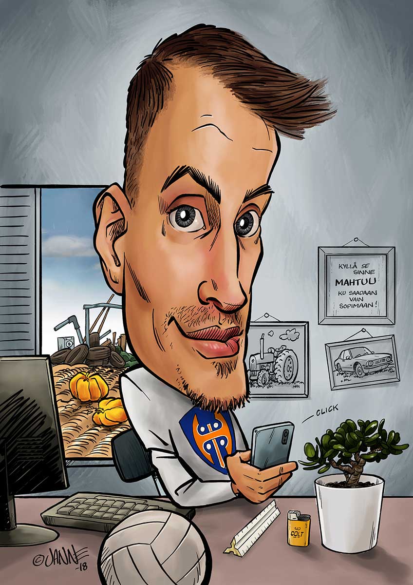 Valmistujaislahja karikatyyri esimerkki 10