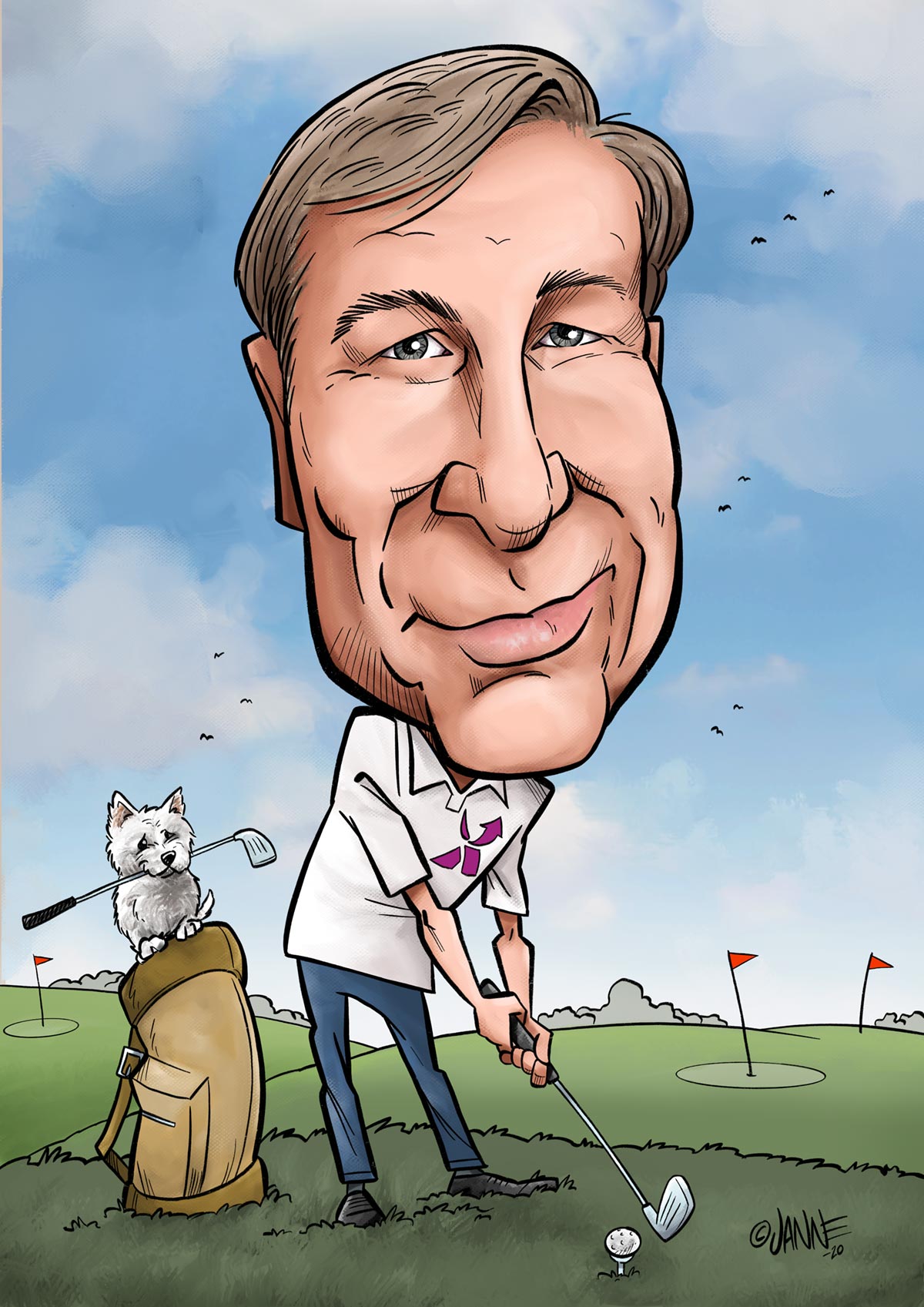 Golflahja karikatyyri esimerkki 9