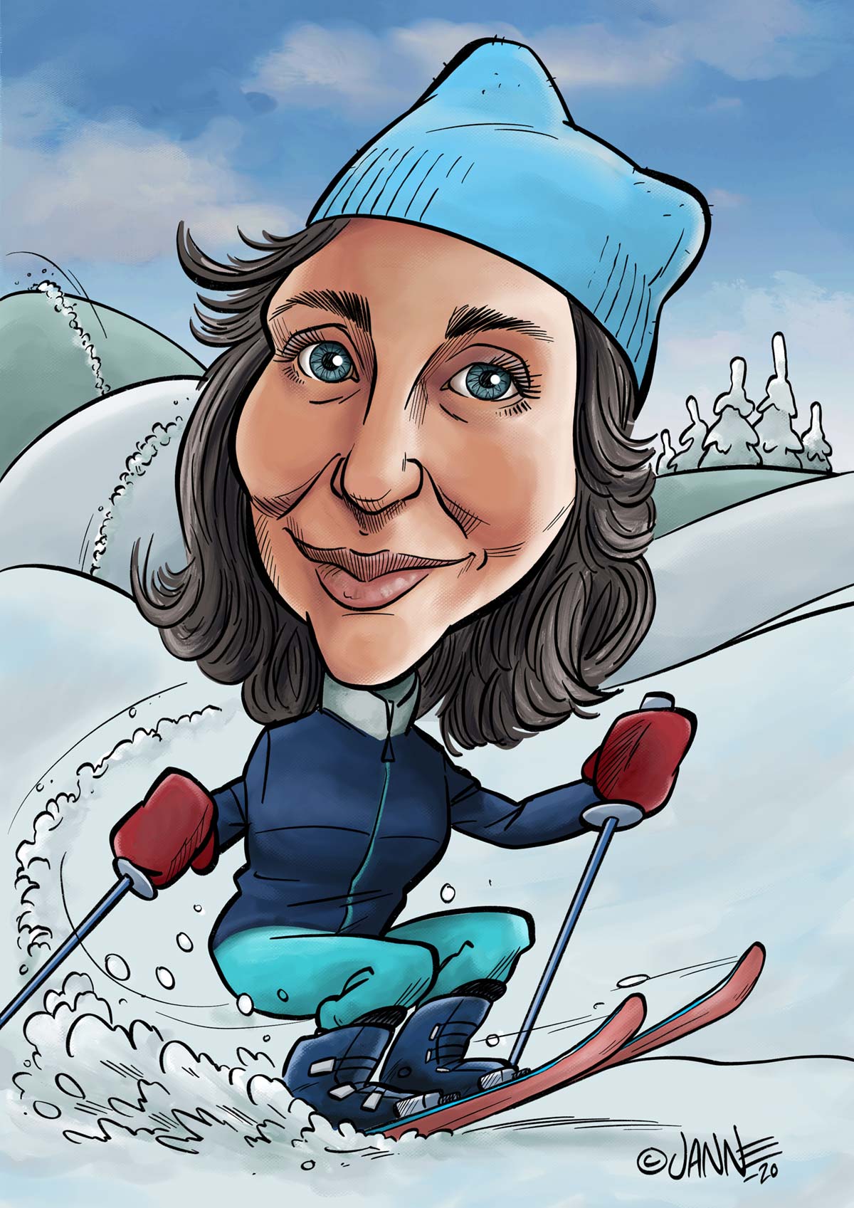Äitienpäivälahja karikatyyri esimerkki 10