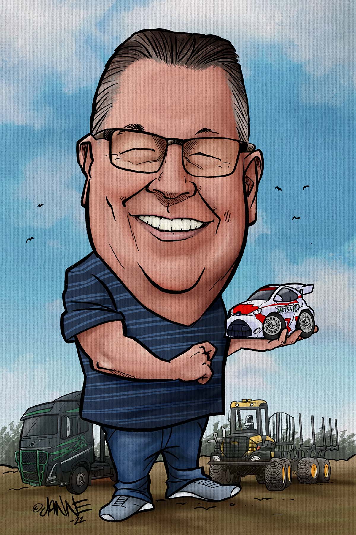 Liikelahja karikatyyri esimerkki 13