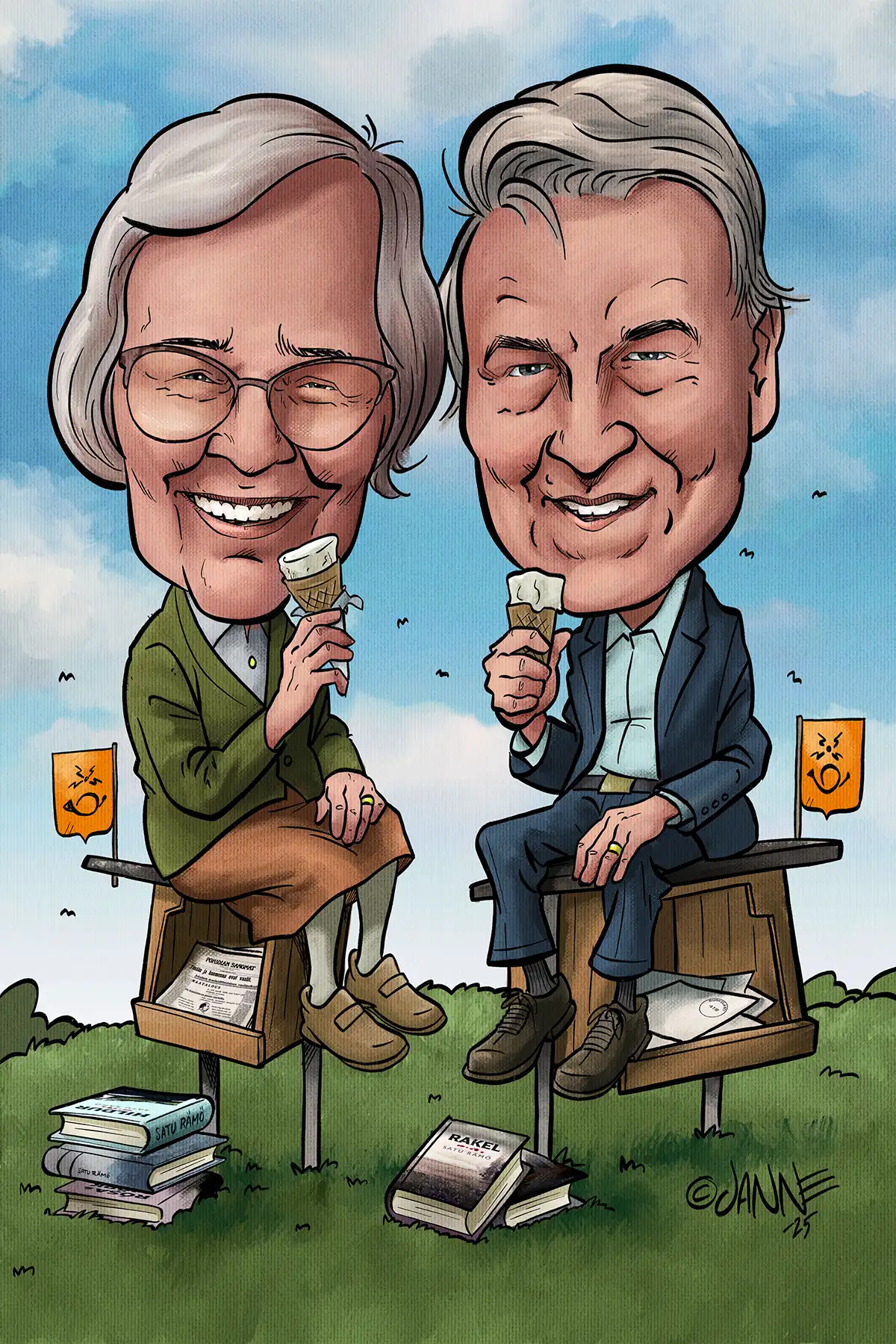 Karikatyyri valokuvasta aiempia töitä 2