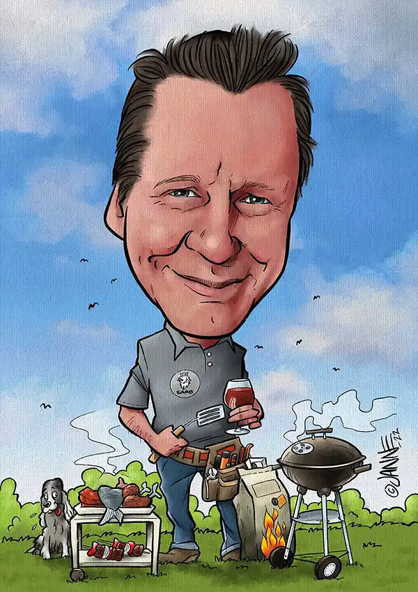 Karikatyyri valokuvasta esimerkki 4