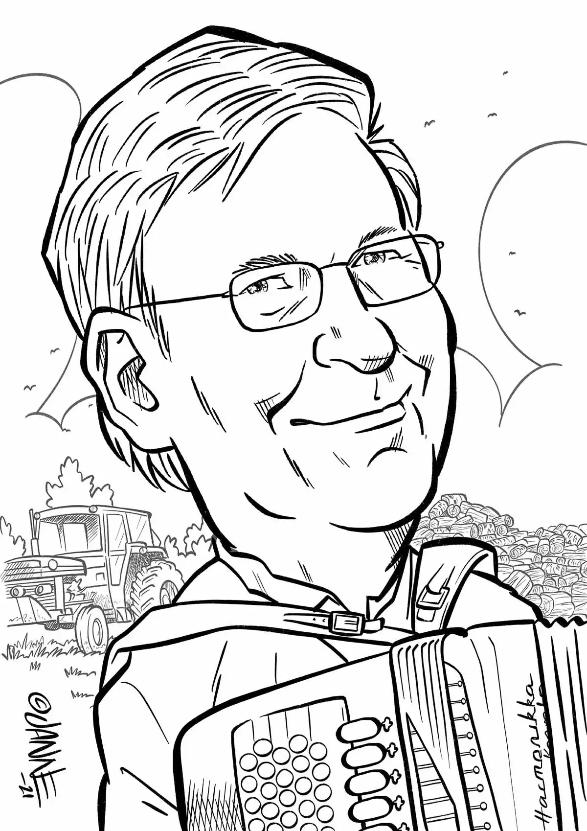 Karikatyyri valokuvasta aiempia töitä 15