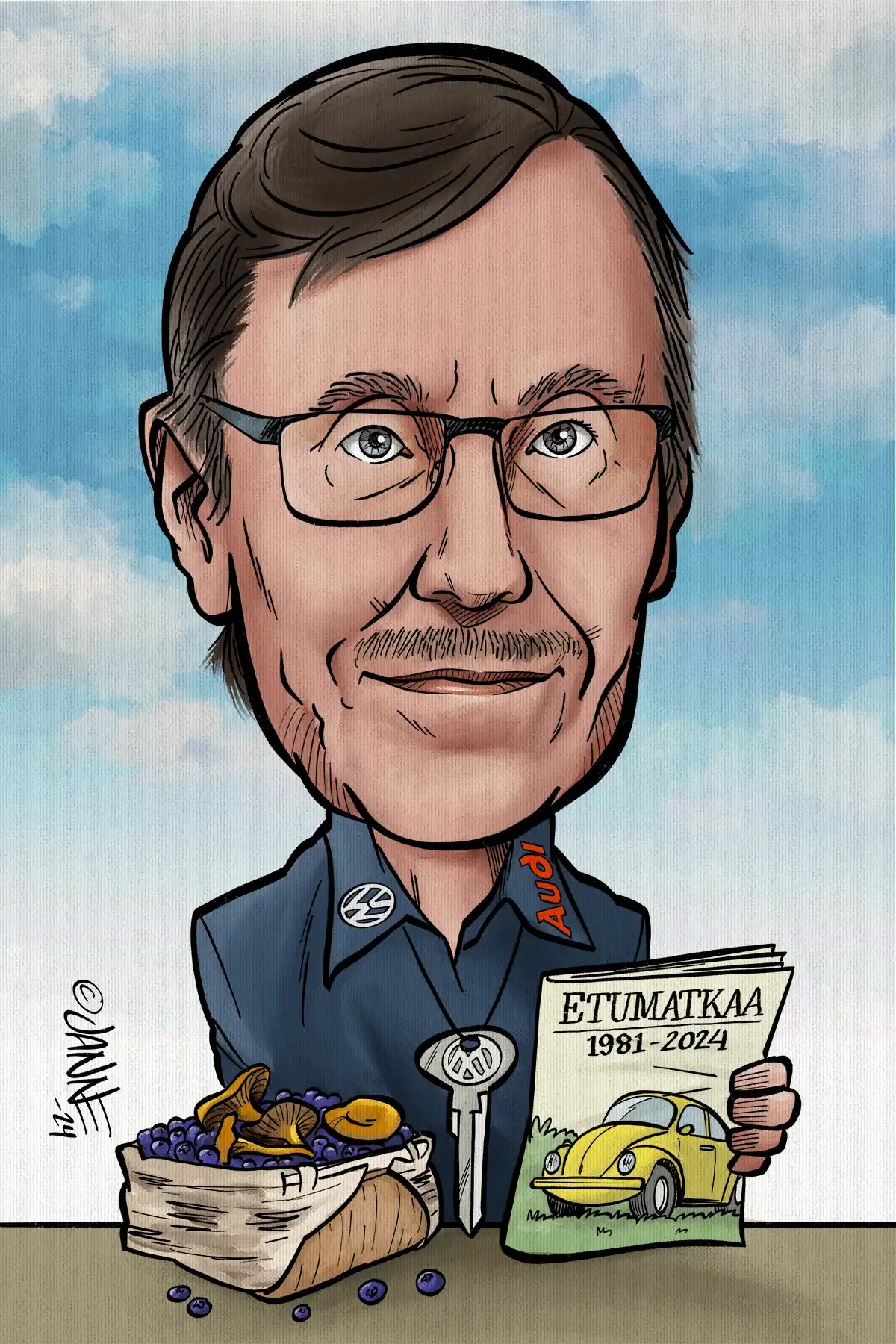 Eläkelahja karikatyyri esimerkki 8