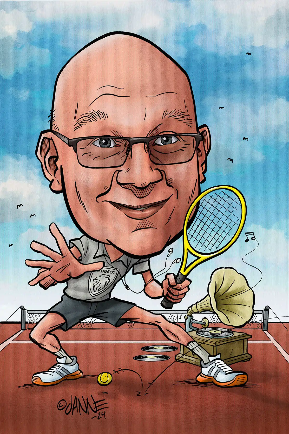Eläkelahja karikatyyri esimerkki 3