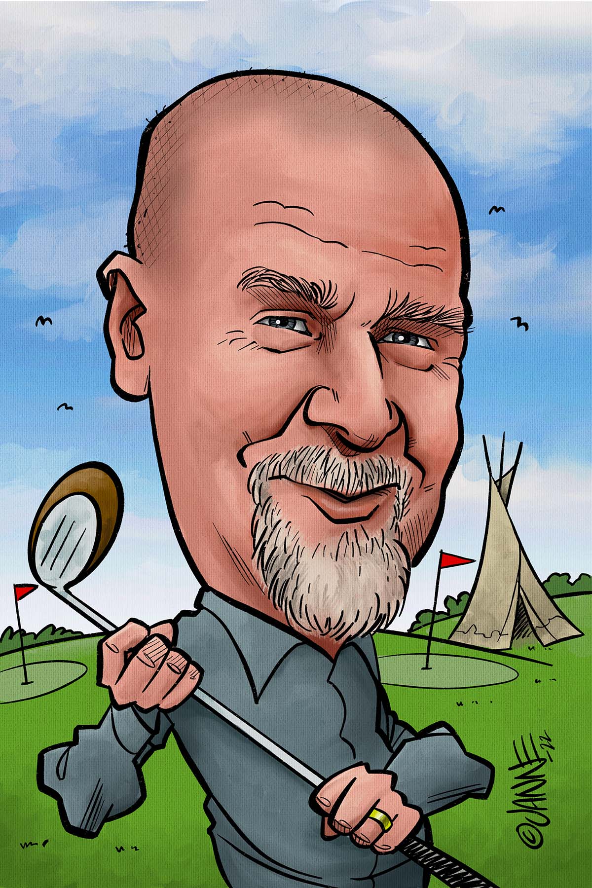 Lahja miehelle karikatyyri esimerkki 3