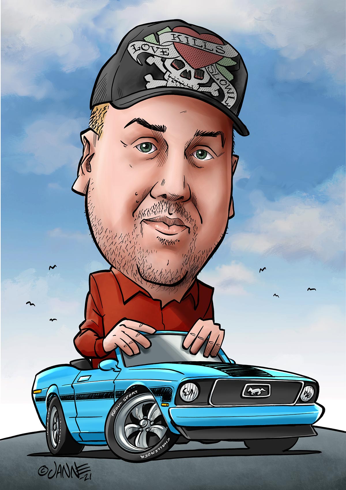 Karikatyyri valokuvasta aiempia töitä 9