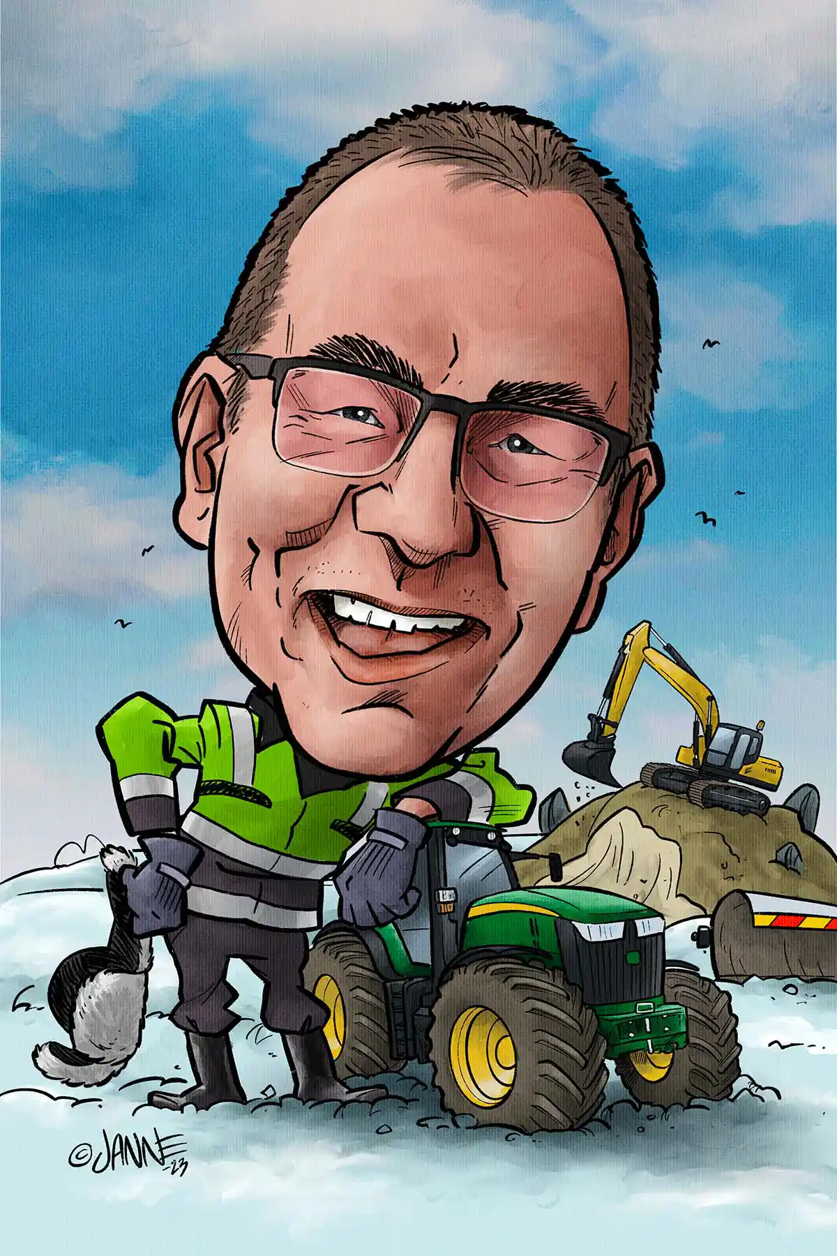 Eläkelahja karikatyyri esimerkki 7