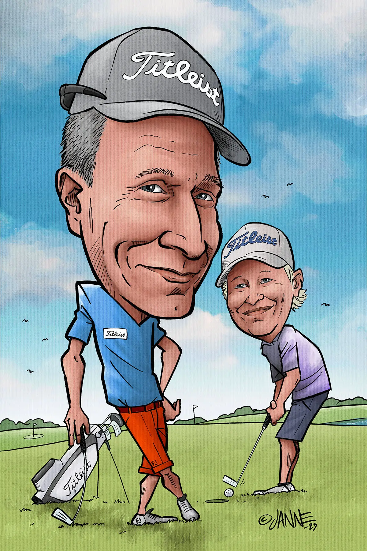 Golflahja karikatyyri esimerkki 2