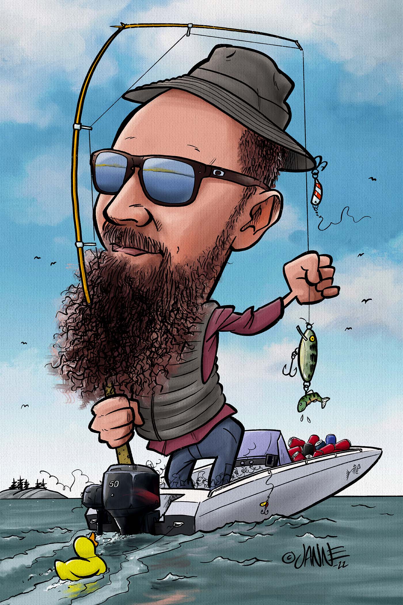 Liikelahja karikatyyri esimerkki 6