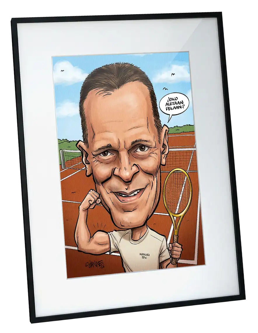 Karikatyyri hinta: 1 henkilö, rintakuva