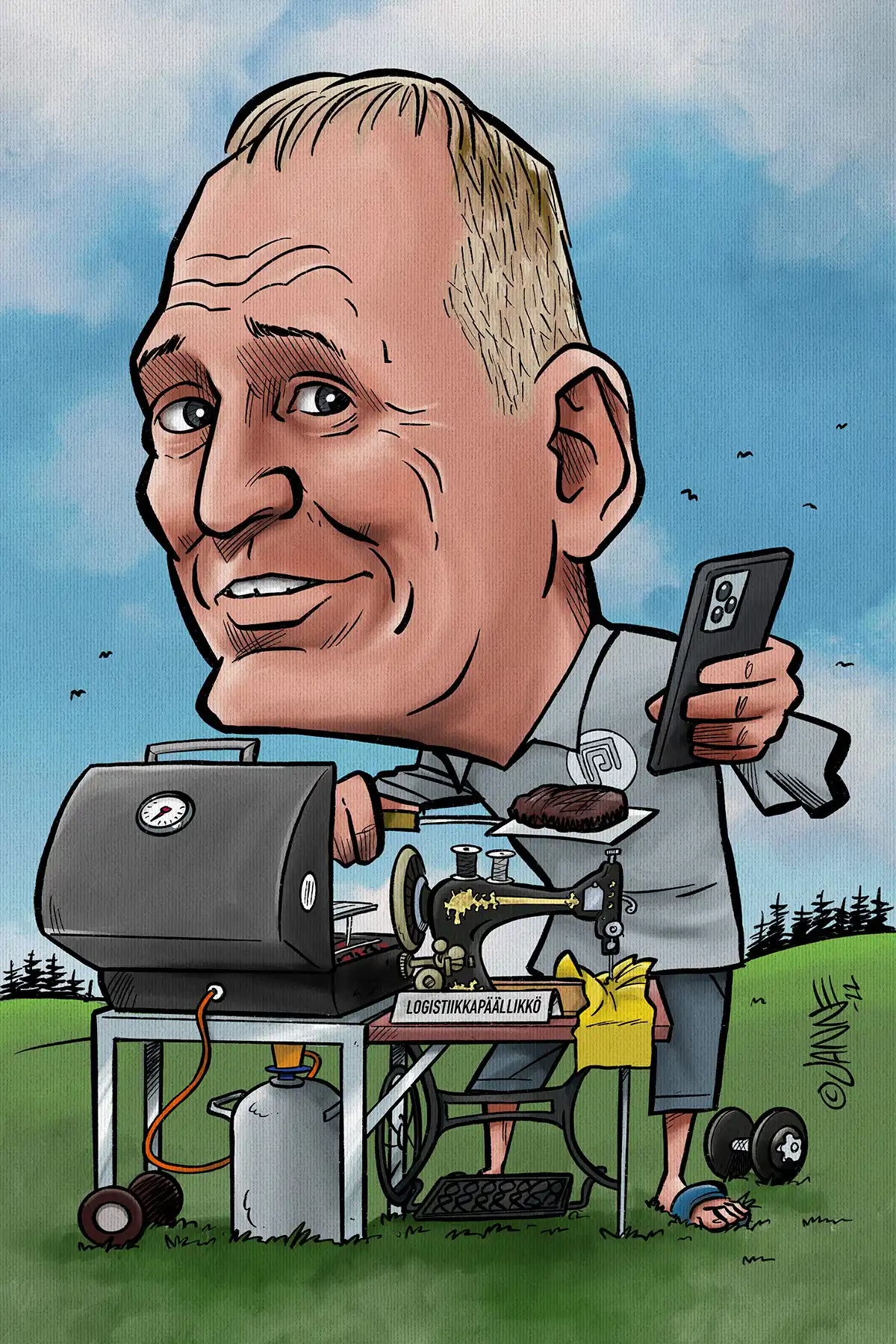60-vuotislahja karikatyyri esimerkki 6