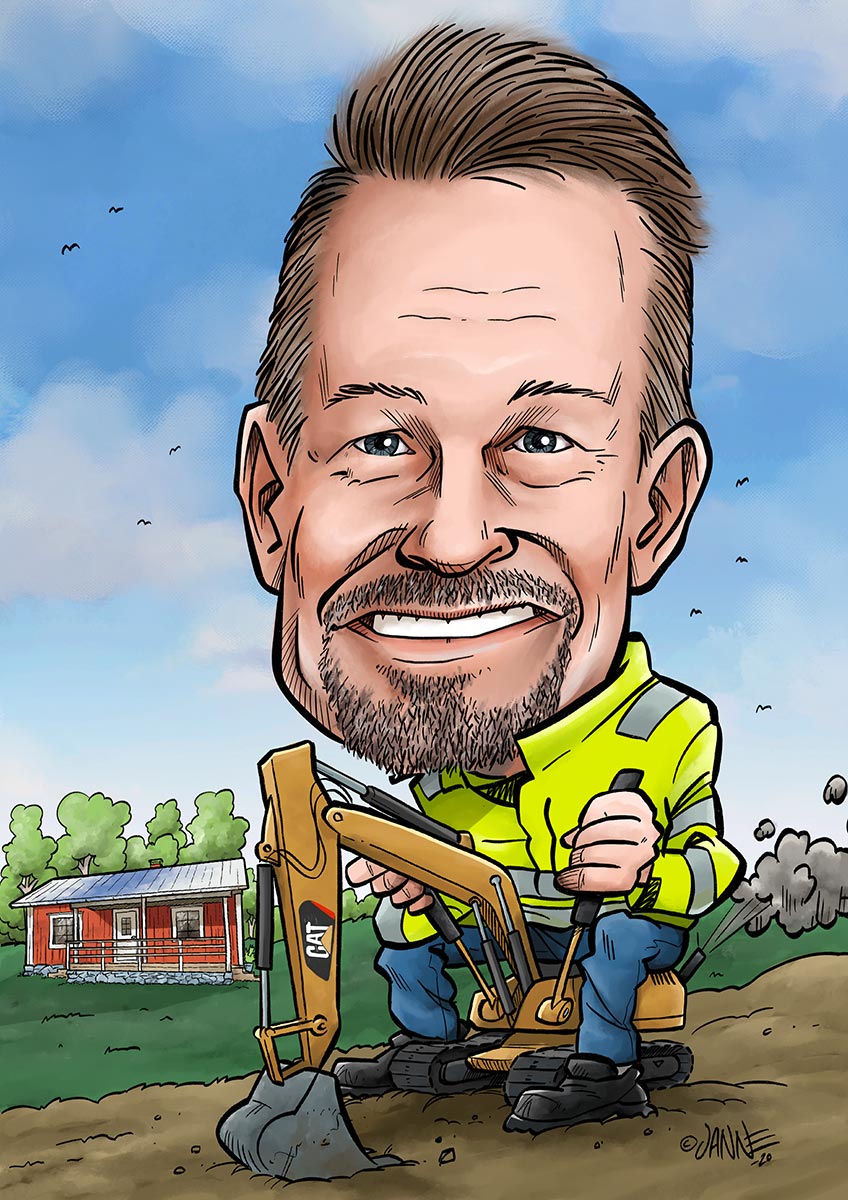 Läksiäislahja karikatyyri esimerkki 4