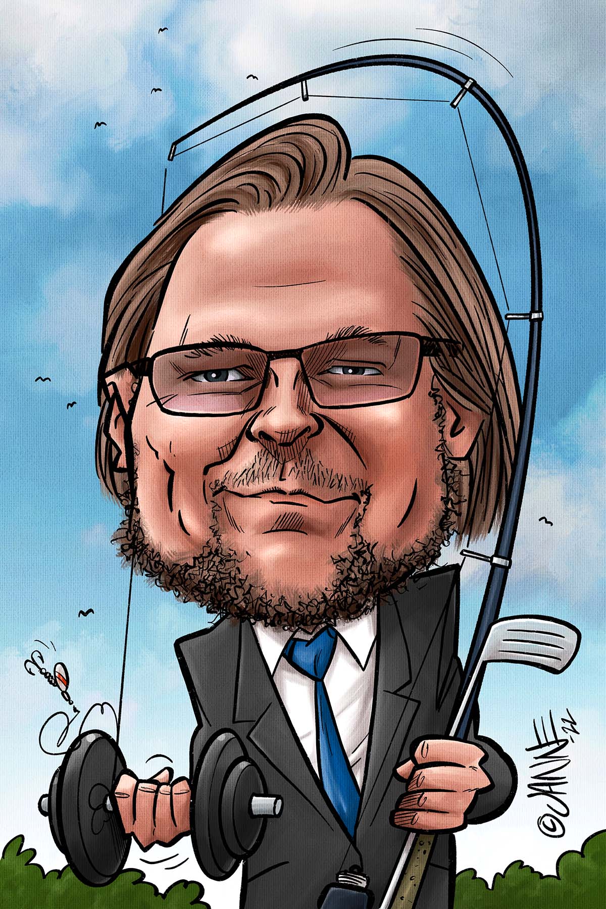 Liikelahja karikatyyri esimerkki 14