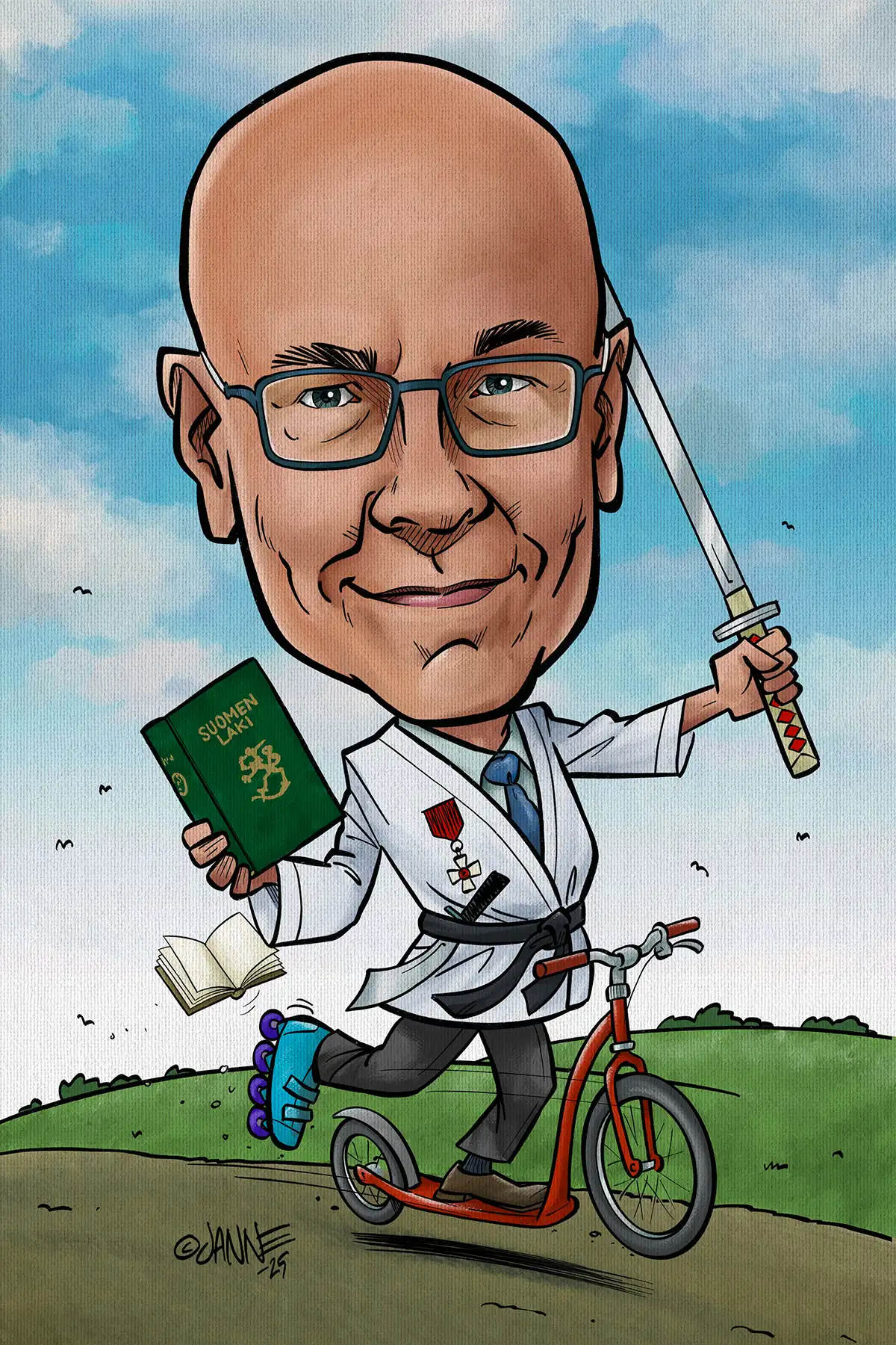 Karikatyyri valokuvasta aiempia töitä 1