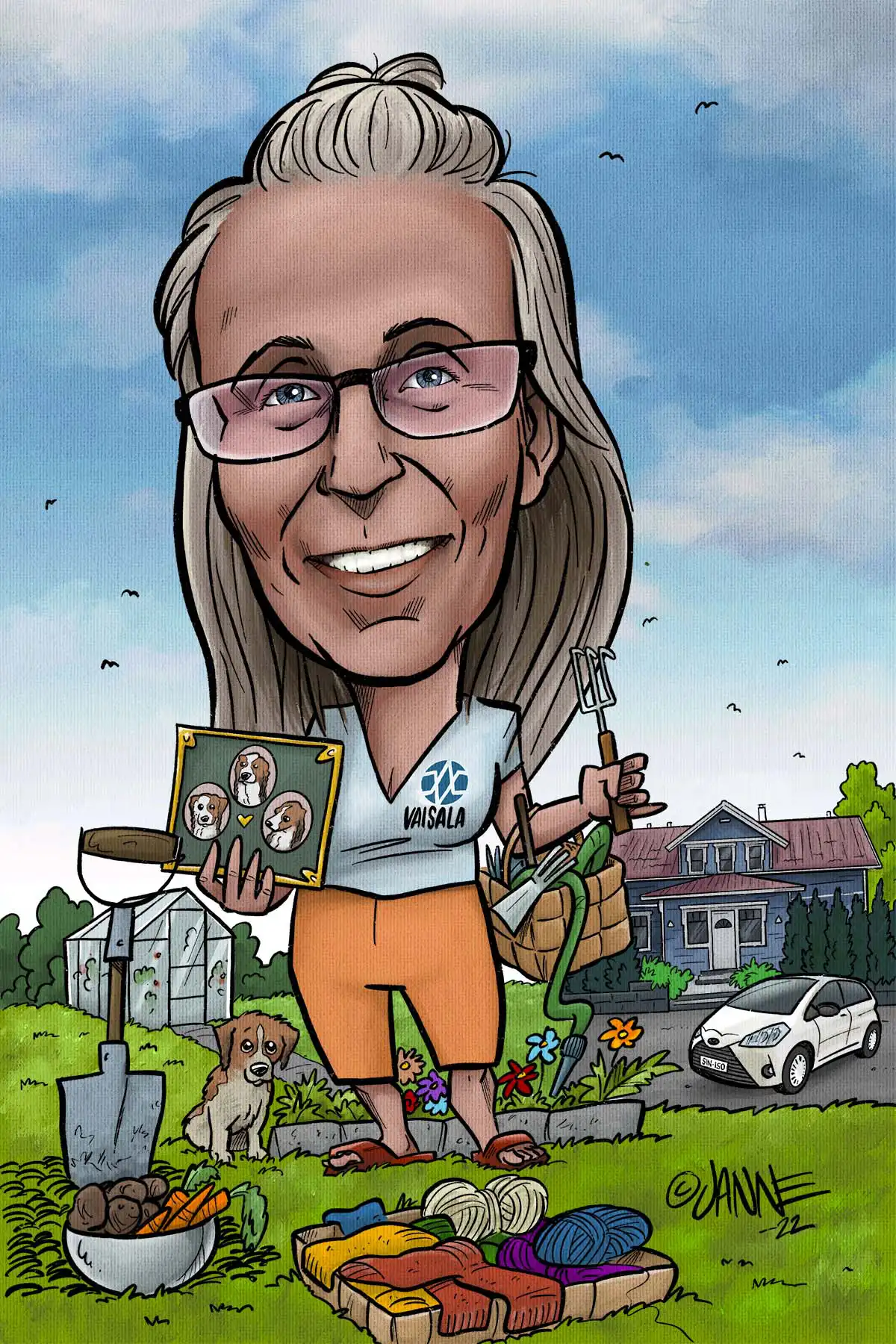 Äitienpäivälahja karikatyyri esimerkki 4
