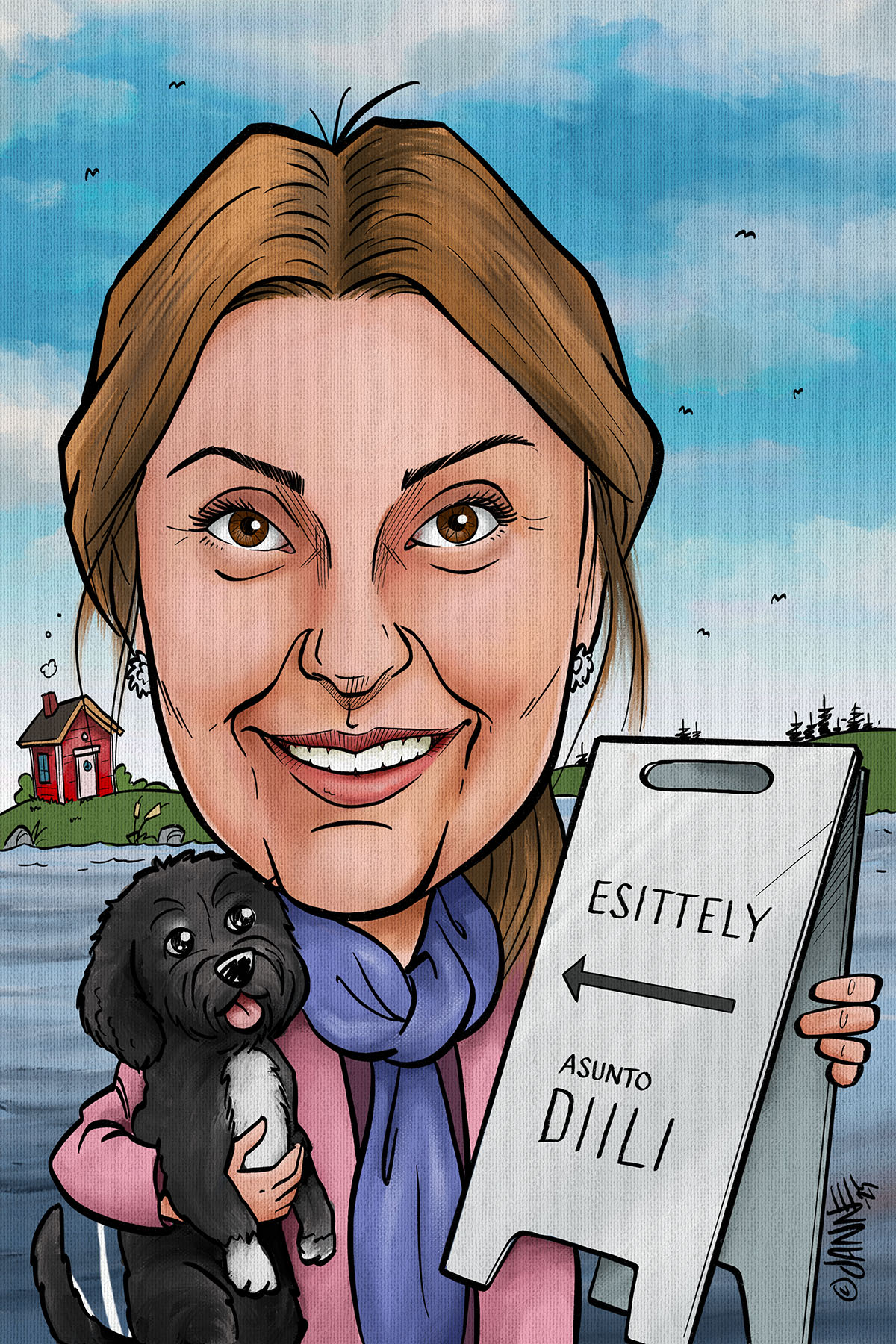 Äitienpäivälahja karikatyyri esimerkki 9