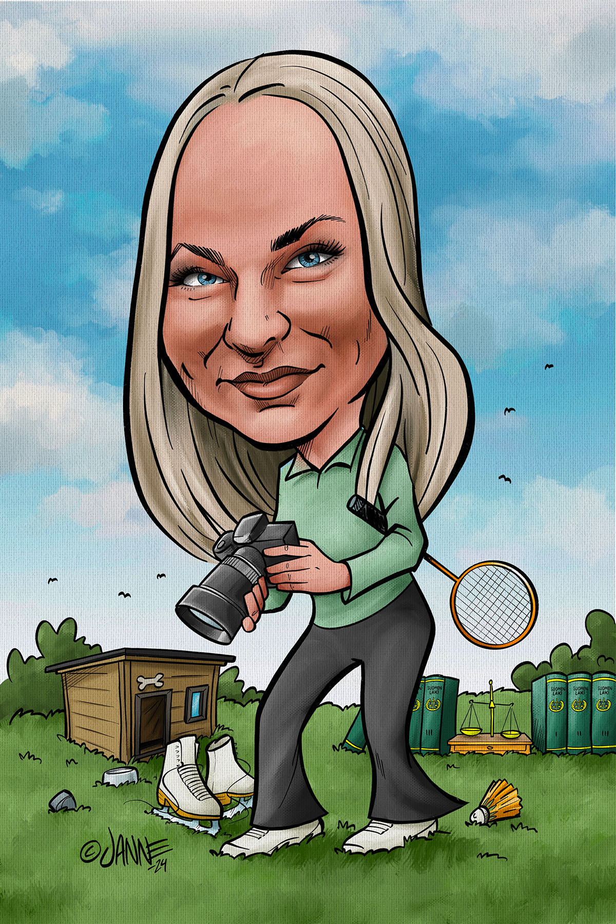 Valmistujaislahja karikatyyri esimerkki 5