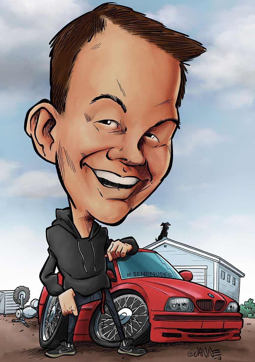 Valmistujaislahja karikatyyri esimerkki 7