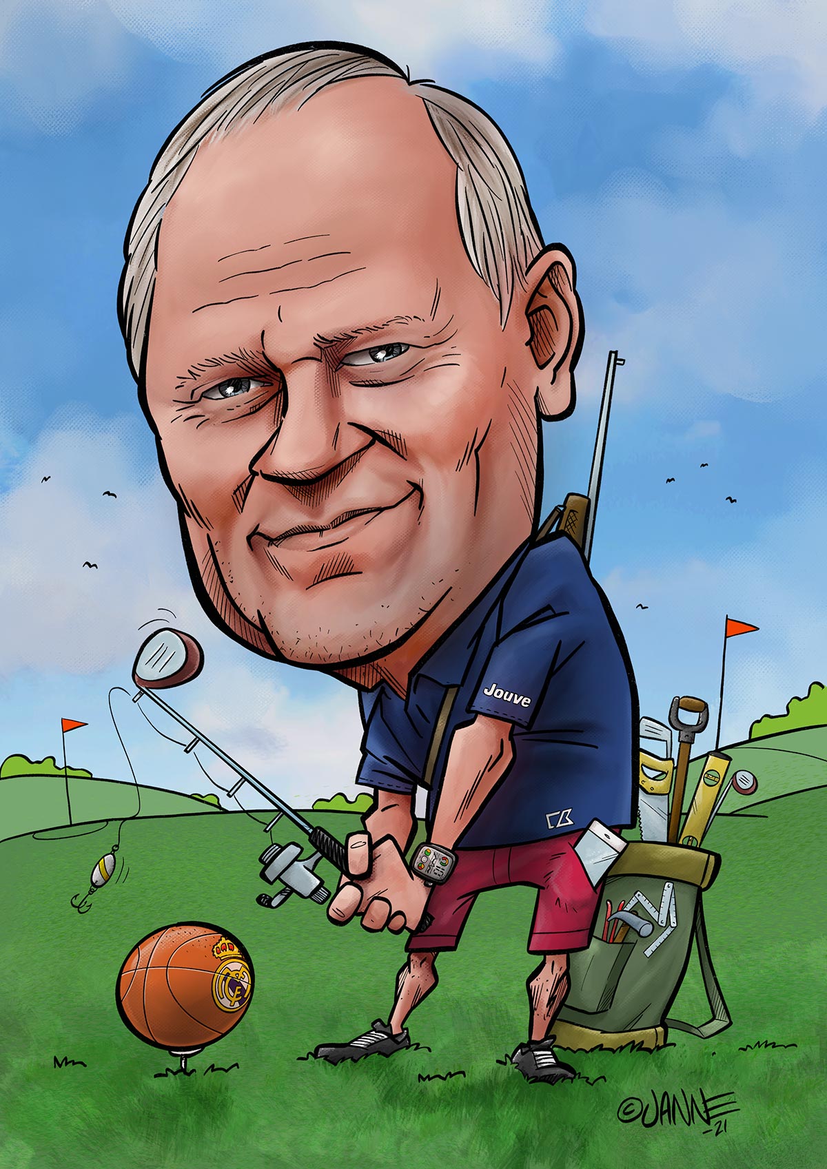 Golflahja karikatyyri esimerkki 8