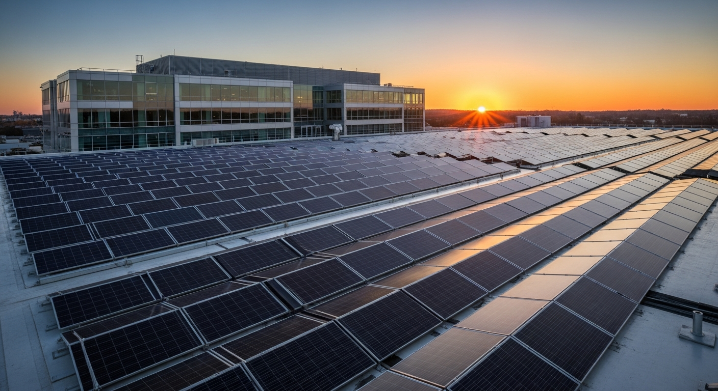 Commercial solar installation