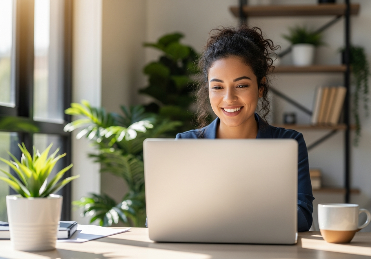 Latin American remote professional working from home