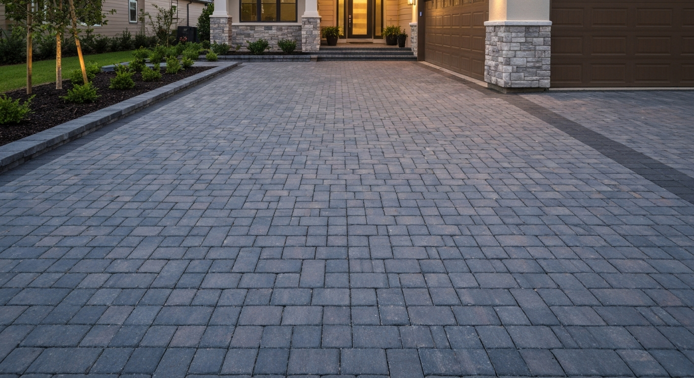 Paver Driveway and Walkway
