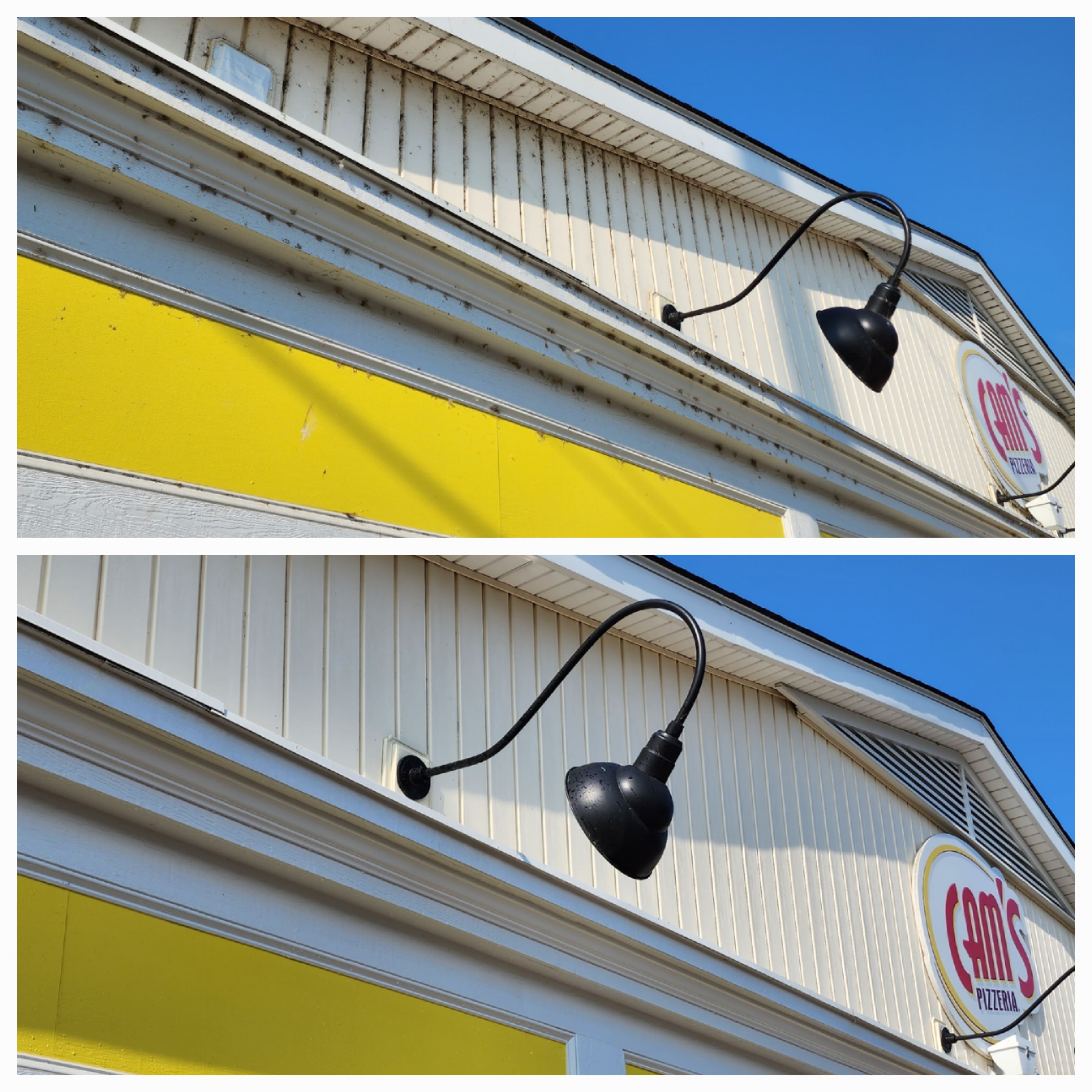 Commercial Building Washing Before and After