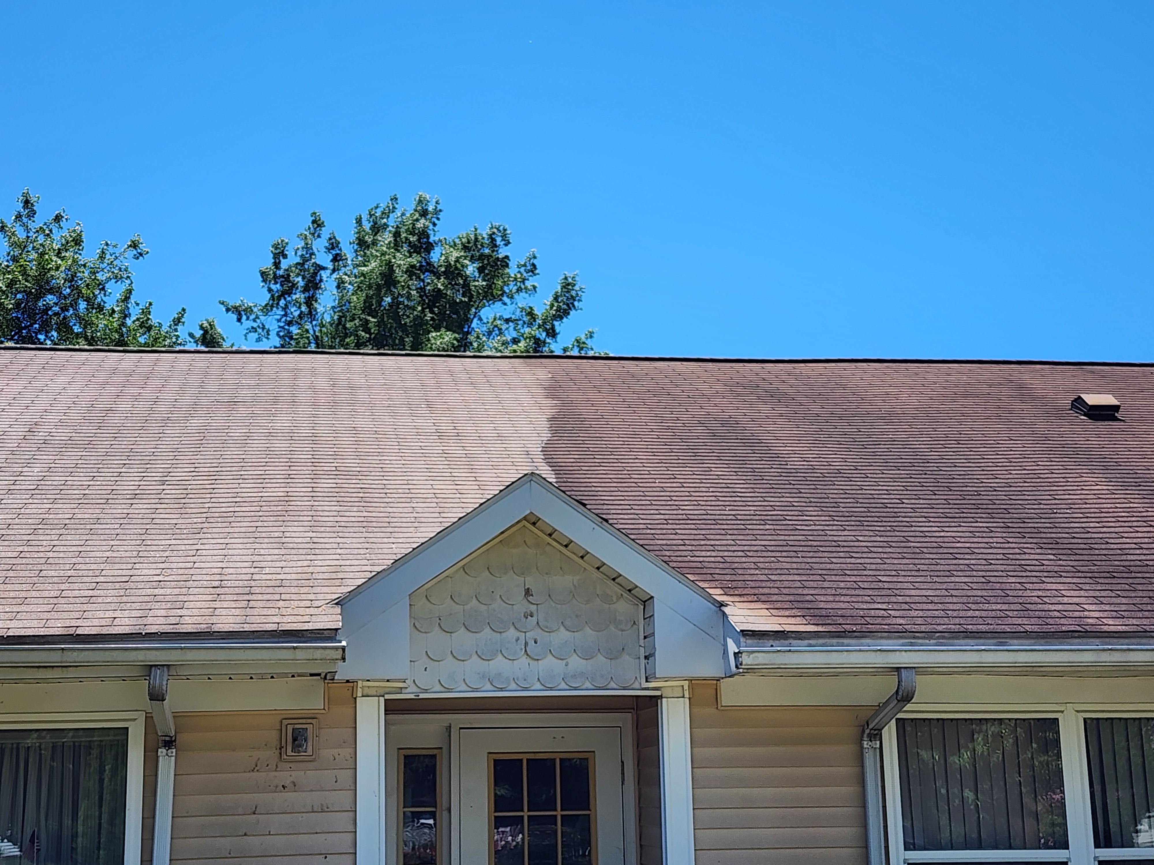 Roof Cleaning Before and After