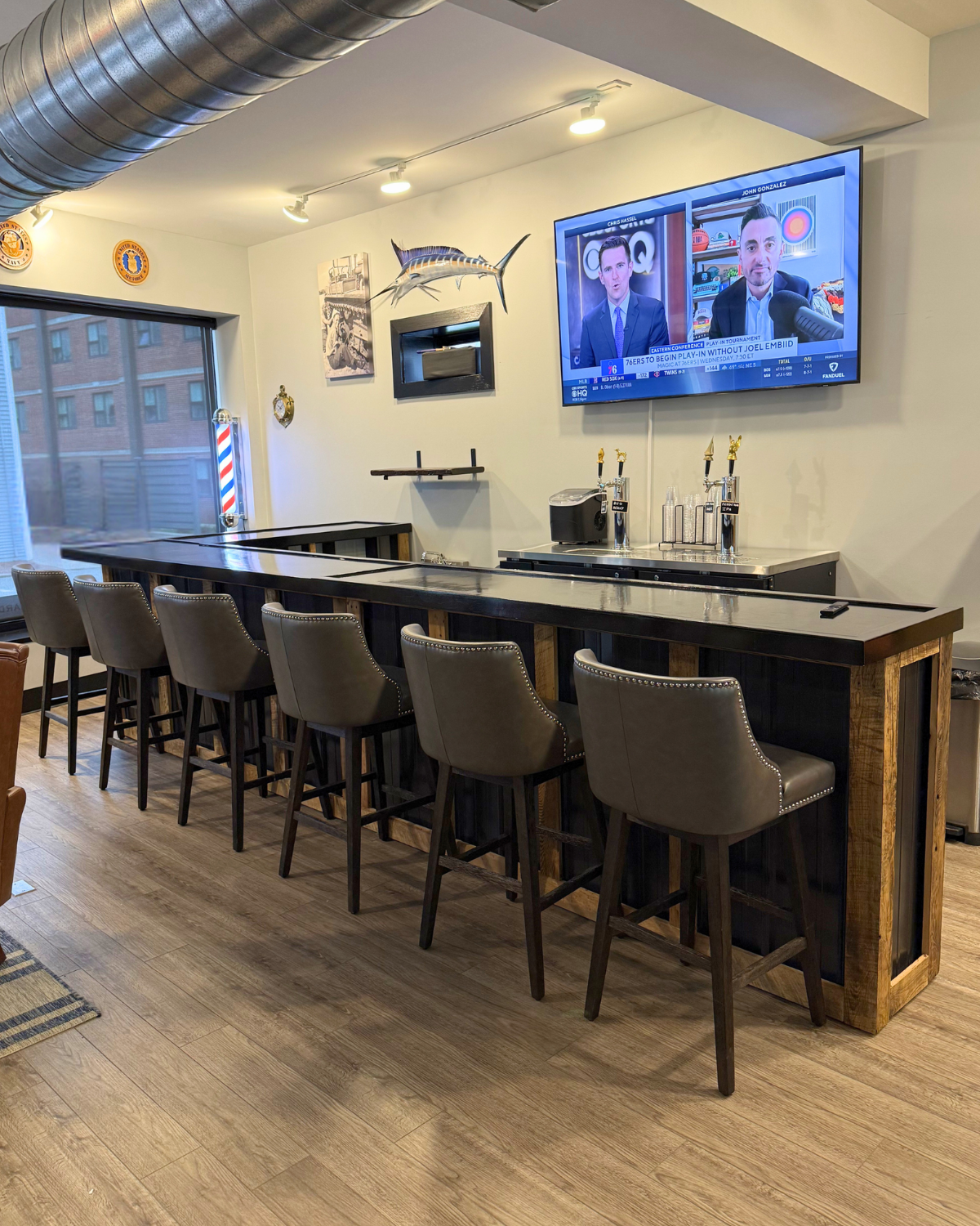 Private grooming lounge at barbershop in Portsmouth NH