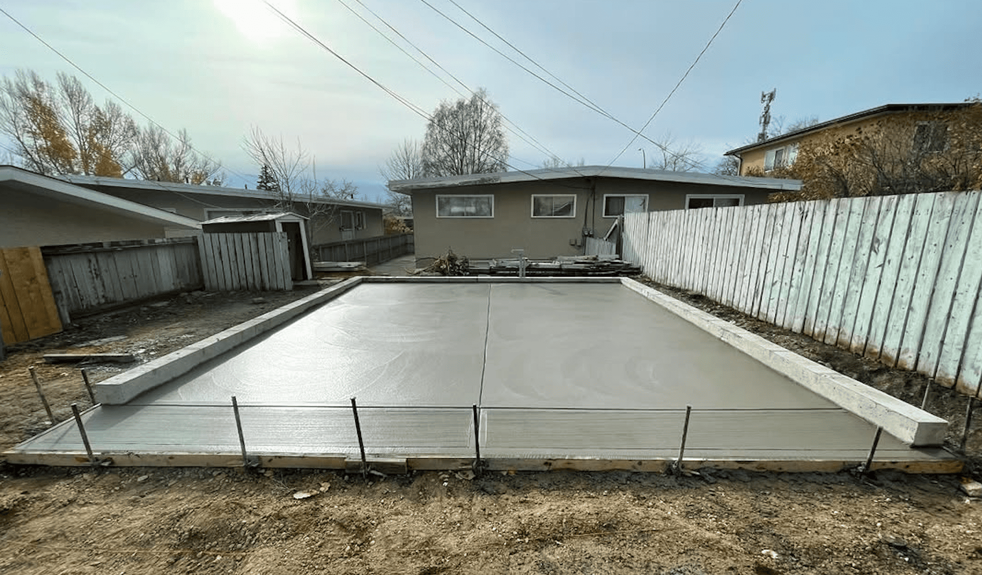 Concrete garage pad preparation