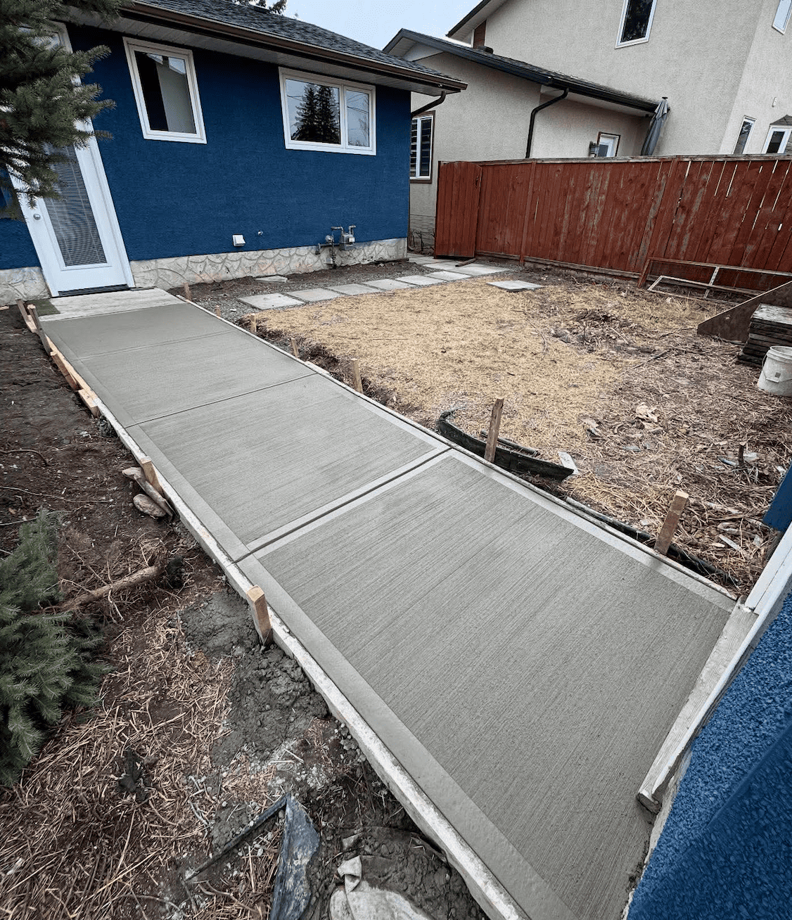 Broom finish concrete detail