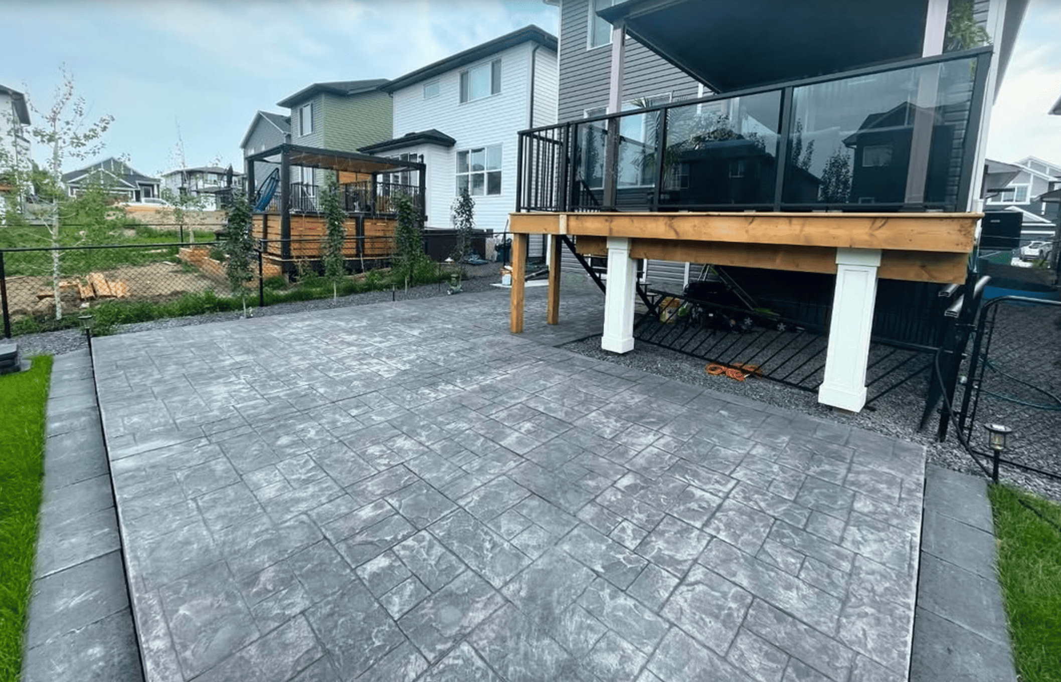 Decorative concrete patio