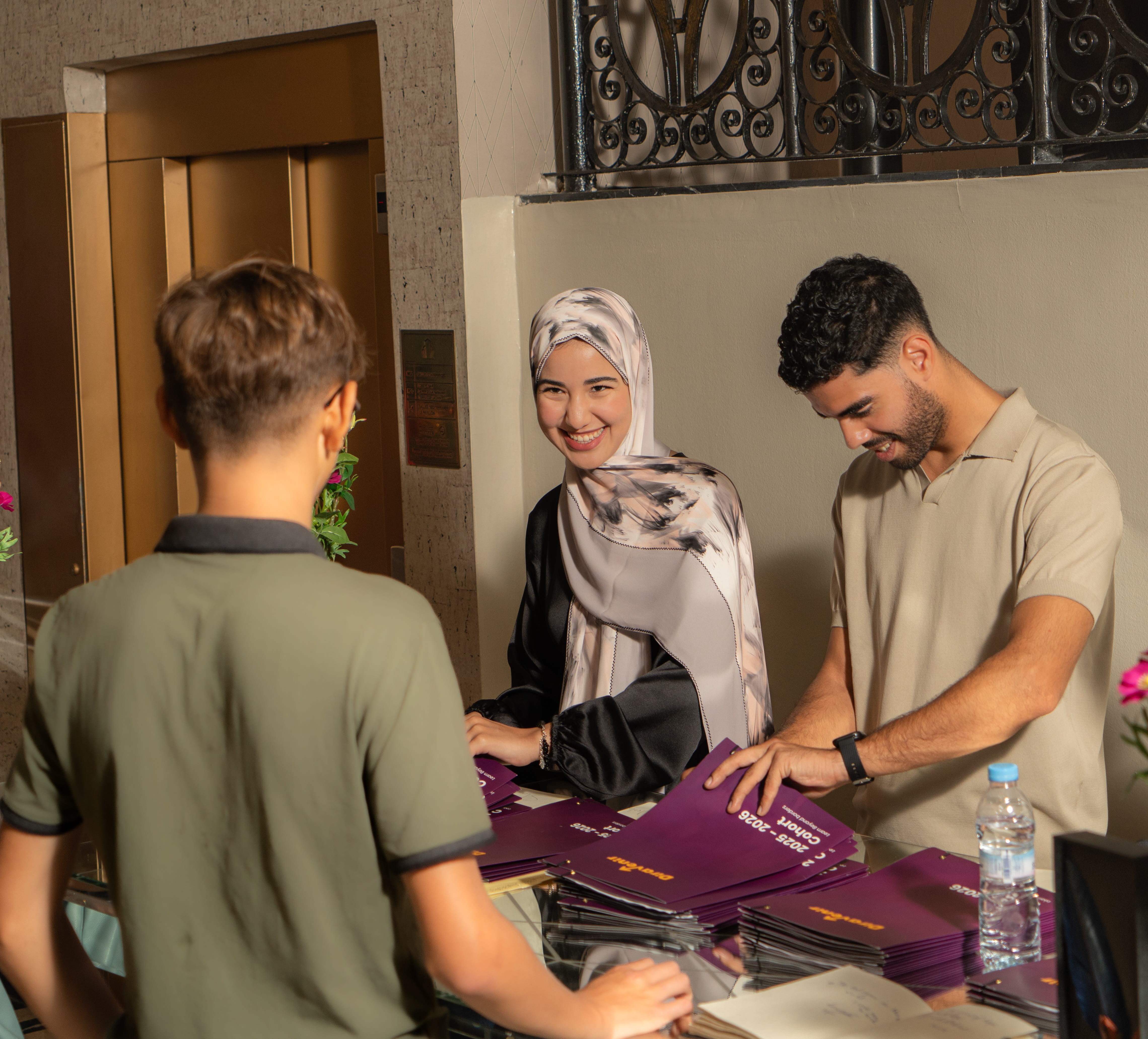 Students at career fair