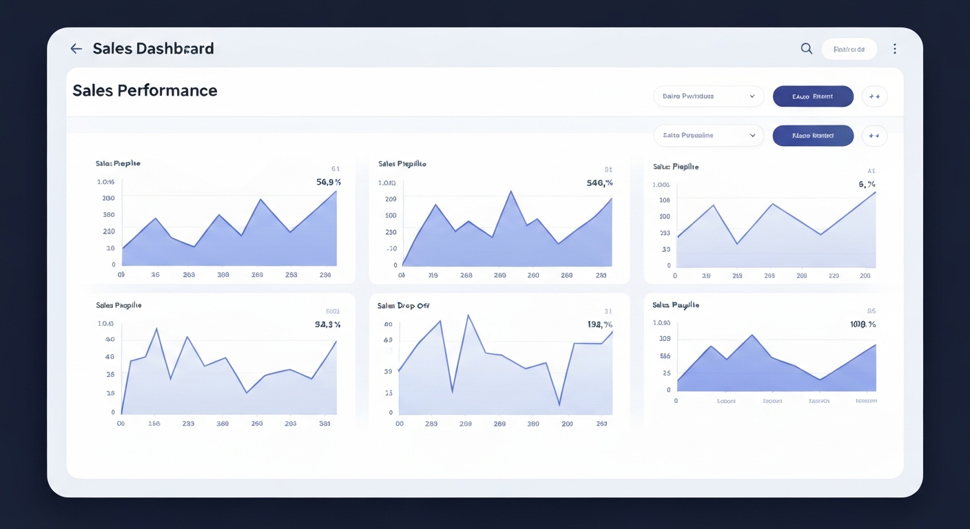 inconsistent-sales-dashboard-performance dashboard showing inconsistent sales performance and unstable pipeline activity