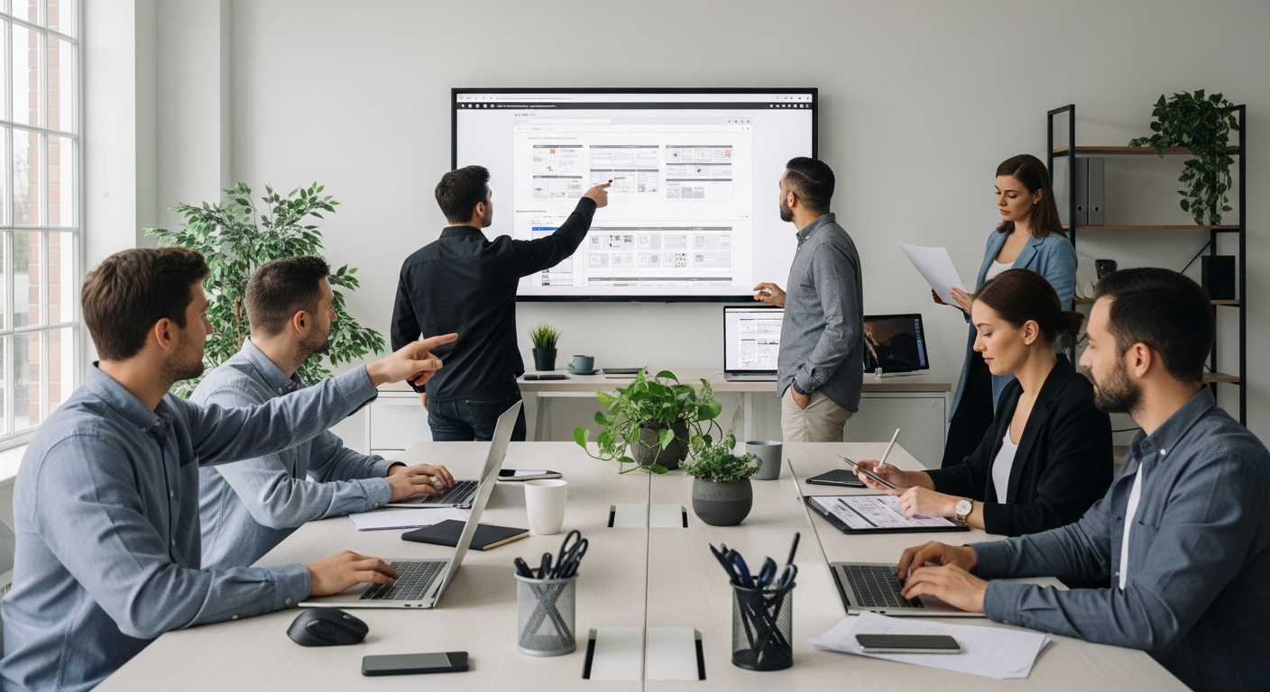 Modern web design workspace