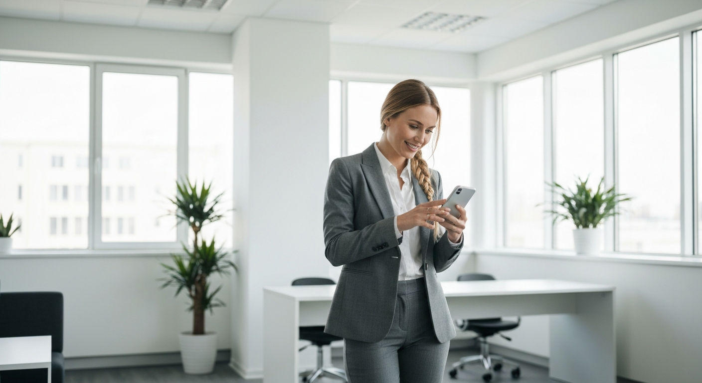 Smartphone showing missed call text back automation