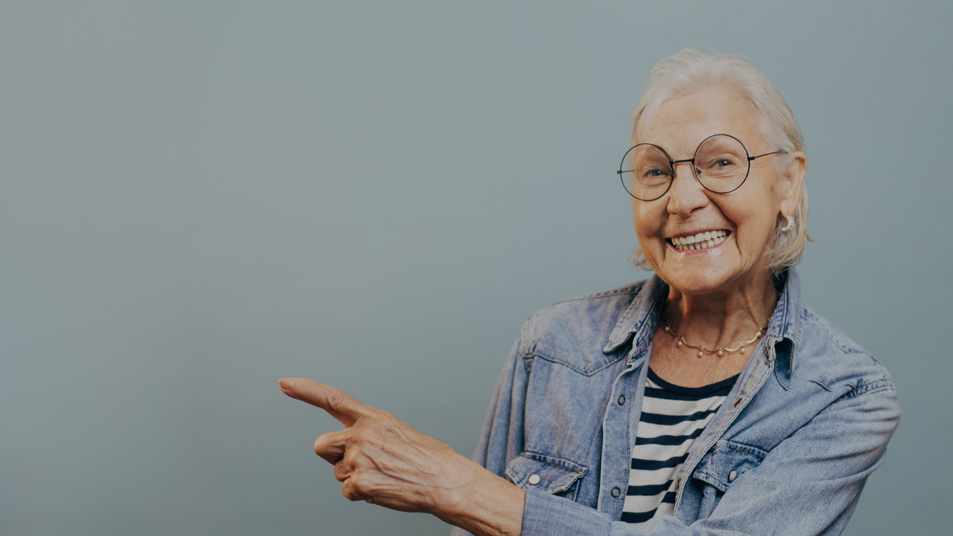 Elderly patient smiling